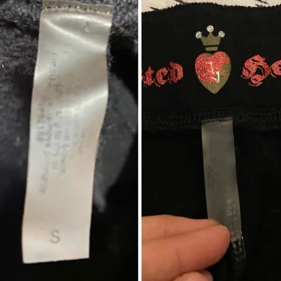 Twisted heart Black cream faux fur hooded tracksuit pants hoodie jacket set S - Picture 6 of 9